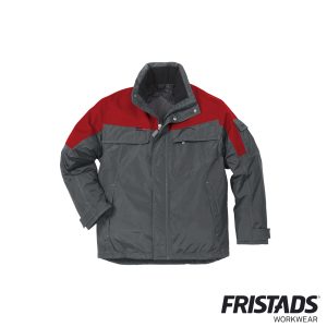 Fristads Icon Airtech® Winterjacke 4815 GT grau/rot | Wind- & wasserdicht Gr. XL *RP*