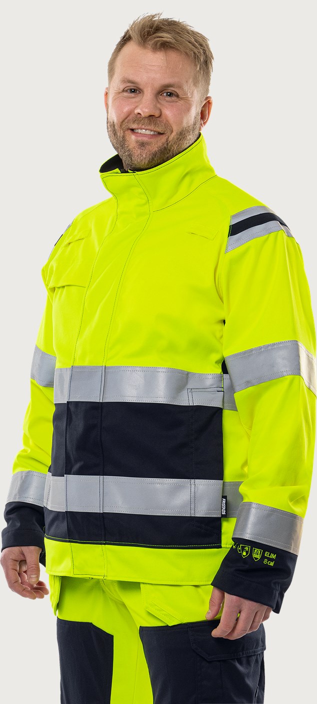 Fristads® Flamestat High Vis Stretchjacke Kl.3 | Multinorm Flammschutzjacke – Bild 3