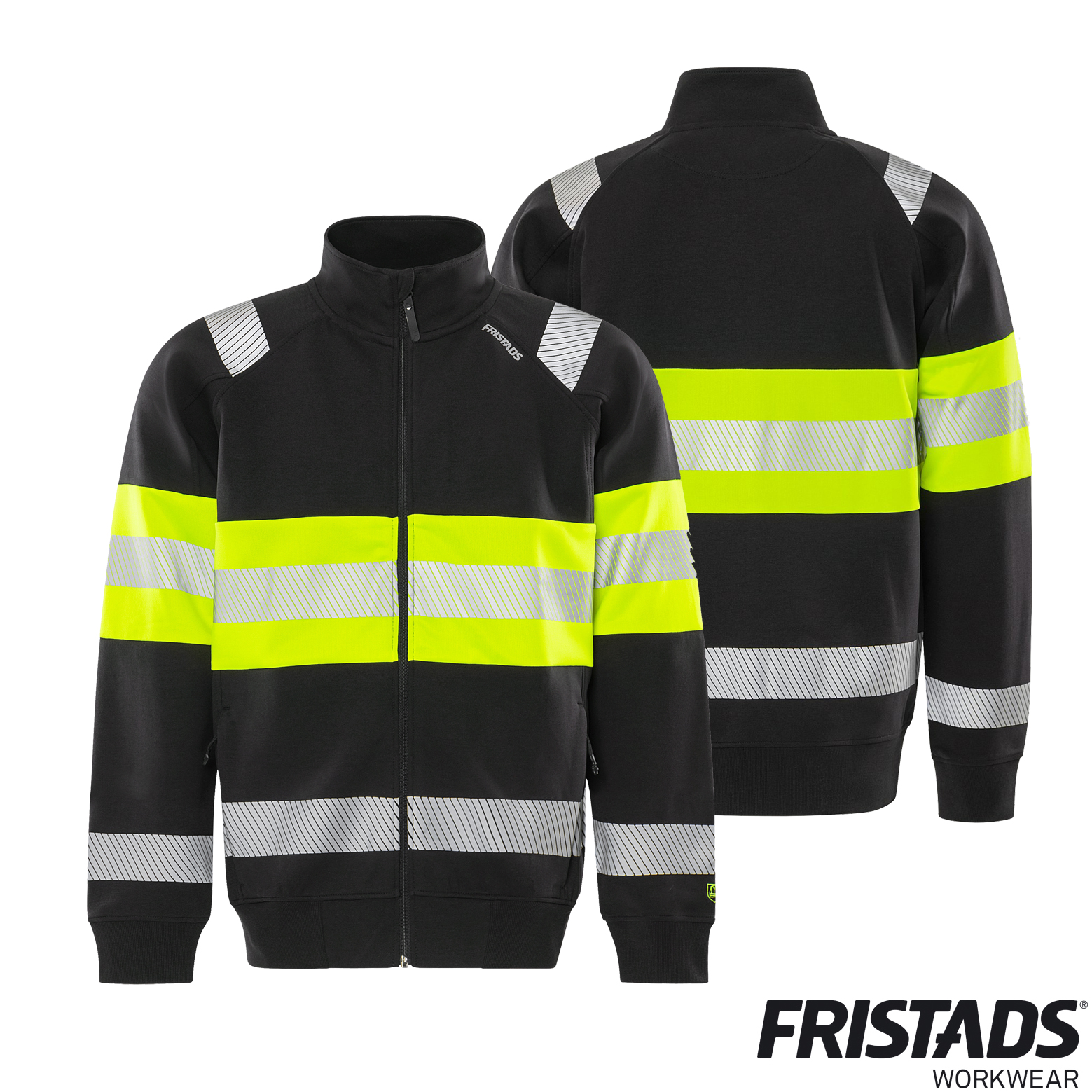 Fristads High Vis Green Stretch-Sweatjacke 7531 GKC | Kl.1 – Bild 6