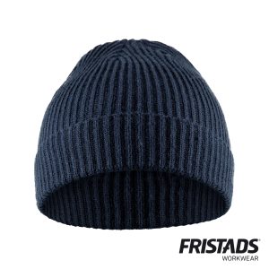 Fristads Strickmütze 9134 AM | Marineblau mit Umschlag