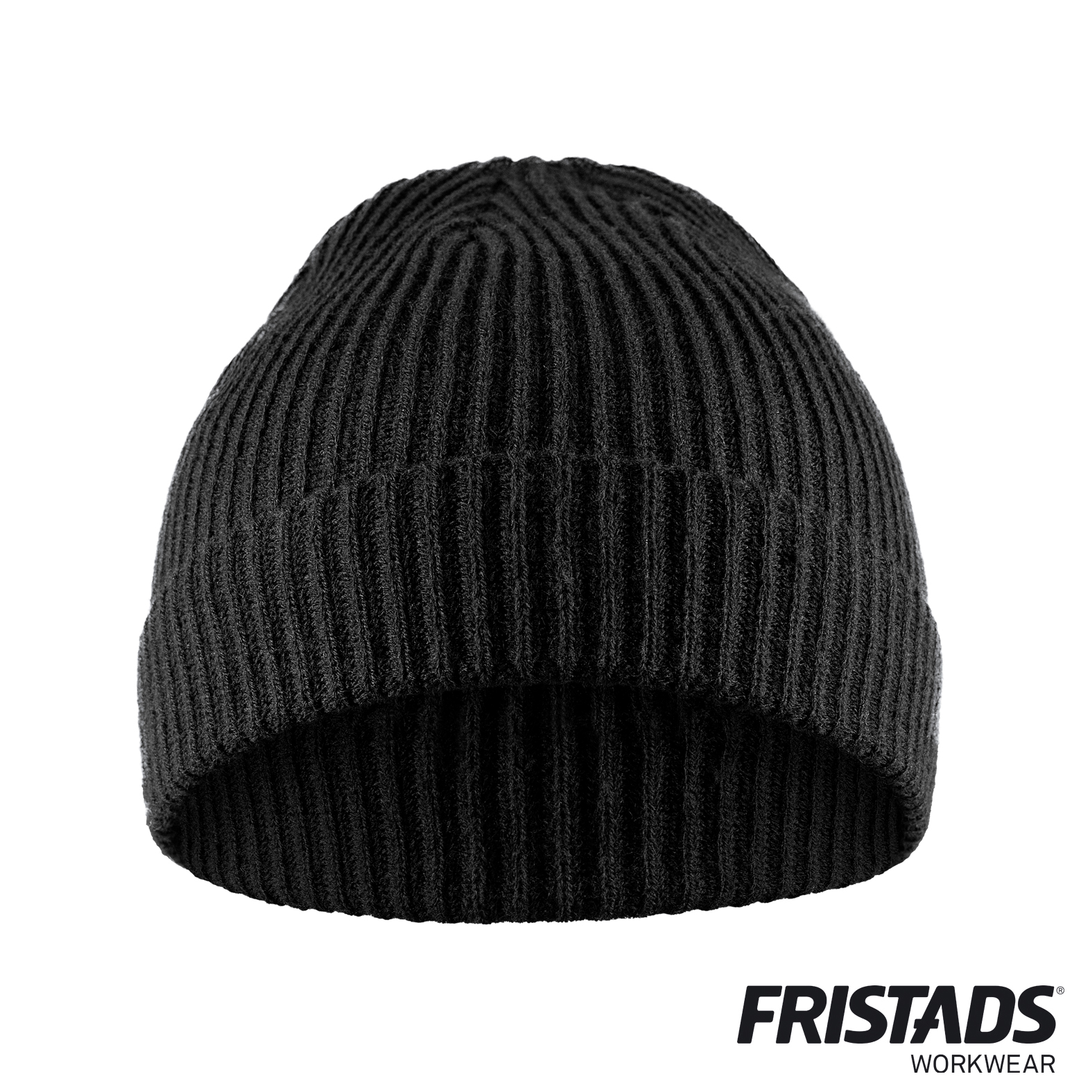 Fristads Strickmütze 9134 AM | Schwarz mit Umschlag